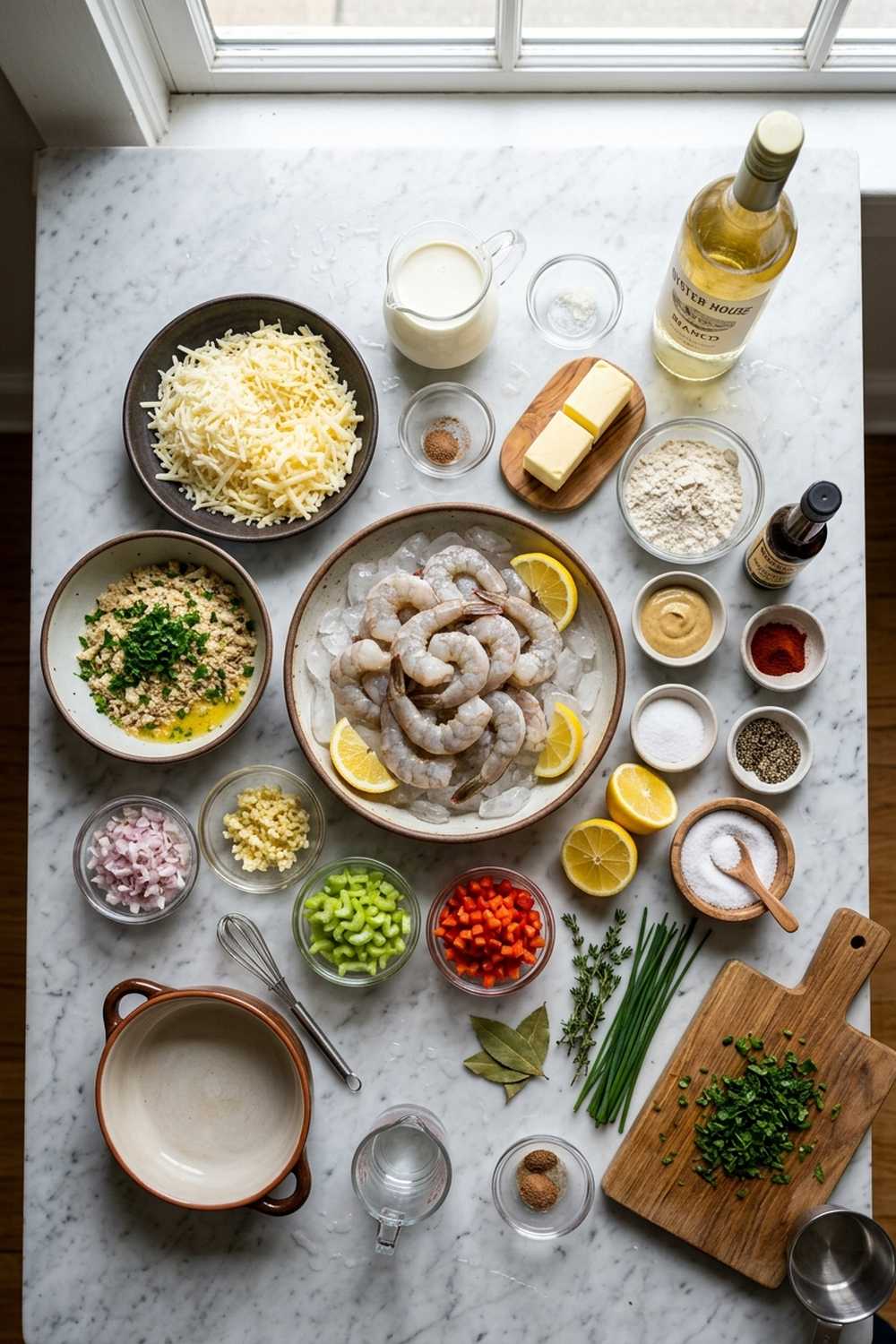 Oyster House shrimp au gratin ingredients