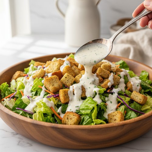 Step 5: Add Croutons and Dressing
